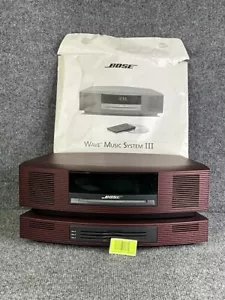 Bose Wave Music System III Burgundy w/ 3-CD Changer, Remote & Manual - Used - Picture 1 of 20