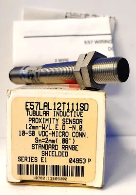 Cutler-Hammer E57LAL12T111SD 10-50 V DC Shielded Inductive Proximity Sensor - Image 1 of 4