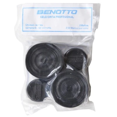 Cinta de manillar lisa Benotto Celo Cinta negra súper rara de colección Foto 1 de 4