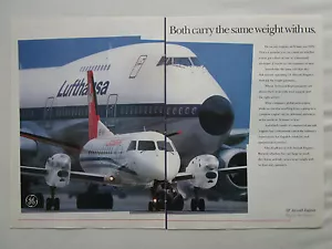9/1989 PUB GENERAL ELECTRIC ENGINE BOEING 747 LUFTHANSA SAAB 340 CROSSAIR AD - Imagen 1 de 1