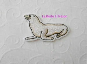 Écusson Patch Otarie Brodé Thermocollant ou à Coudre **6x3cm** - Imagen 1 de 1
