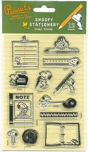 Peanuts Snoopy clear stamp sheet staitonary KODOMONOKAO #2 - Picture 1 of 5