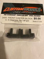 Custom Works RC Cars Front Caster Block +/_ 5 Degrees Fits 1/8" Pin #3405