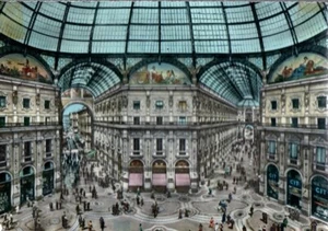 CARTOLINA Milano  interno Galleria Vittorio Emanuele II 1960 postcard 1963 n. 51 - Foto 1 di 1