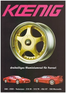 Prospectus Koenig Specials - dreiteiliges Aluminiumrad für Ferrari - Photo 1/2