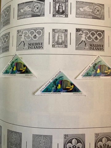 Six mint Maldive Islands postage stamps Cover