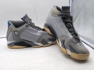Nike Air Jordan 14 Retro Blue Wolf Gray Sport Shoes, Boys Size 6.5Y 487524-004 - Picture 1 of 17