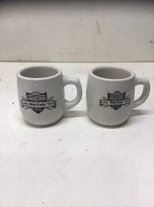 2 tazas de café con fondo de bandeja de ceniza de restaurante White Castle de alta resistencia 2 logotipos diferentes - Imagen 1 de 11