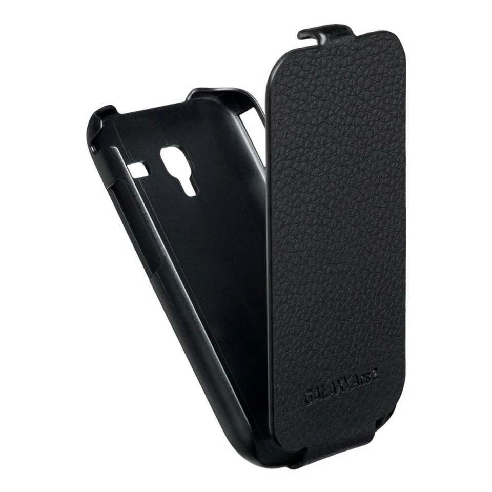 ETUI HOUSSE FLIP CUIR ANYMODE POUR SAMSUNG GALAXY ACE 2 I8160 NOIR - Photo 1/1