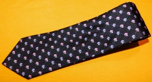 MARCHESI DI COMO MADE IN ITALY BLACK/BLUE/PINK FLORAL TIE - DESIGNER TIES - TIES - Picture 1 of 3