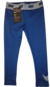 Nike Girl's DRI-FIT Sport Essentials Blue Leggings Size 4 FREE SHIP $30 - Picture 1 of 5