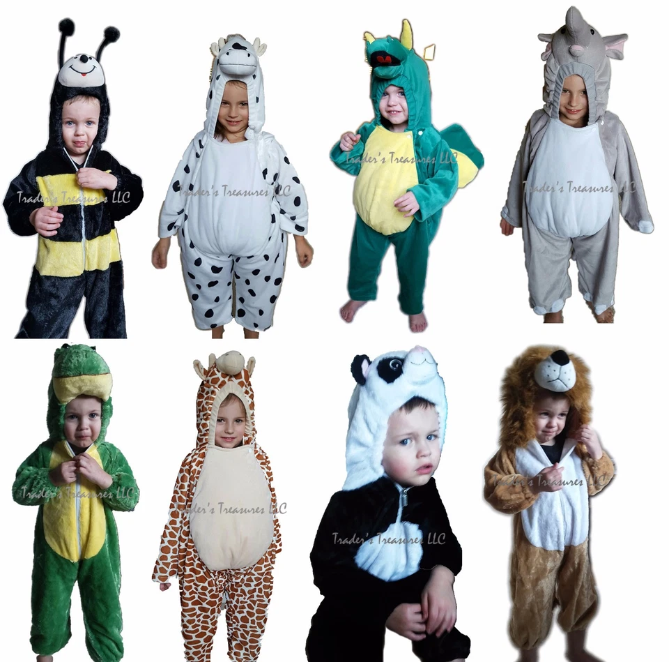 Baby Toddler Plush Animal Halloween Costumes Choose Your Size Cute Fuzzy NEW - Image 1 of 1