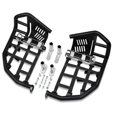 For YFZ 450R 450X YFZ450R YFZ450X Nerf Bars Pro Peg Black Bar With Black Nets - Image 1 of 4