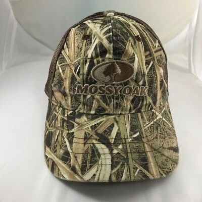 Mossy Oak Hunting Camouflage Mesh Back Cap Hat Adjustable Hook & Loop - Image 1 of 4