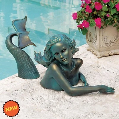 Estatua de sirena para nadar al aire libre jardín arte escultura cascada piscina estanque decoración Foto 1 de 4