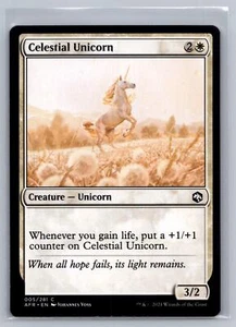 MTG Card Adventures in the Forgotten Realm 005 Celestial Unicorn Creature AFR - Picture 1 of 2