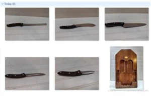 Saladmaster Cutlery 5-Star Kitchen Knife Wooden Knives Wall Mounted [Pick 1 - Picture 1 of 27