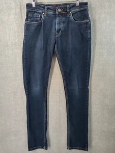 Vintage Lawman Pg3 Jeans 32 Western Dark Blue Mid Rise Distressed Denim - Picture 1 of 15