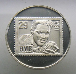 1 oz 999 Silber PP Medaille - Elvis 29 Cent Briefmarke EXTREM SELTEN - Bild 1 von 4