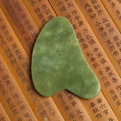 Natural Jade Stone Body Gua Sha Board Therapy Scraper Massager Beauty Tool Gift - Image 1 of 4