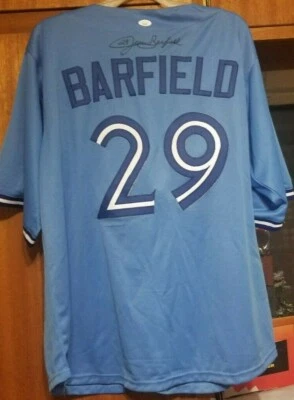 Jesse Barfield Signed Toronto Blue Jays Jersey (JSA COA) 1986 AL Home Run Leader - Image 1 of 3