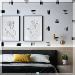 Scandinavian Lines wall stickers, Boho stripes Wall decor, Boho line Nursery - Picture 1 of 7
