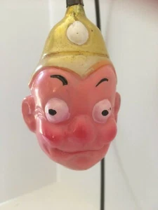 RARE Gold Old Keystone Cop Glass Head Ornament West Germany 20's -30's #2 - Picture 1 of 9