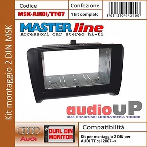 Mascarilla Autoradio 2 Din Con Kit Para Audi TT 2007 En Adelante. Kit Dos Din - Imagen 1 de 2