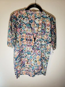 NEW lularoe Bianka size 3 Kimono/Juniors, 80's Retro Funky Floral Daisy Print - Picture 1 of 5