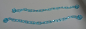 LEGO Parts 30104 6365807 Chain 21 Link Clear Light Blue x2