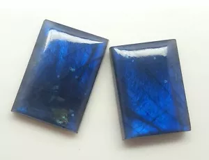 107,10 crt natürlicher blauer auffälliger Labradorit Achteck Cabochon loser Edelstein SQ10 - Bild 1 von 3