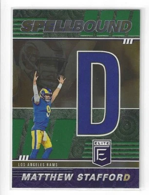 MATTHEW STAFFORD 2022 PANINI DONRUSS ELITE SPELLBOUND GREEN H LOS ANGELES RAMS - Image 1 of 2