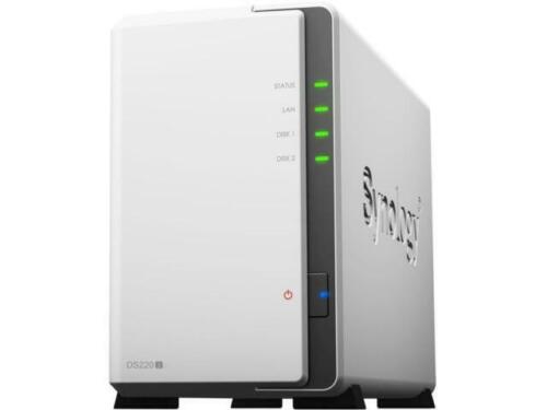 Synology 2 bay NAS DiskStation DS220j (Diskless), 2-bay 512MB DDR4