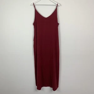 Amazon Aibrou XXL Maxi Tank Dress Spaghetti Straps Burgundy Plus Size Woman NWT - Picture 1 of 3