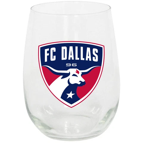 FC Dallas 15oz. Stemless Wine Glass Cover