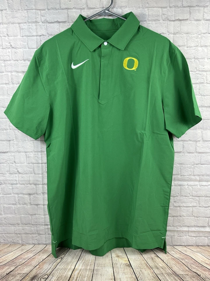 Mens Nike Oregon Ducks Green Golf Polo Shirt *Move To Zero* Large L Sample