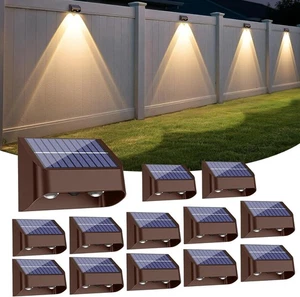Brighter Solar Fence Lights-3000/4000/6000K 3 Mode,Solar Lights Outdoor Water... - Picture 1 of 6
