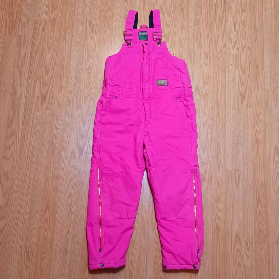 CE Schmidt Insulated Bib Overalls Youth Girls Medium 10-12 Pink - Image 1 of 4