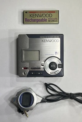 Kenwood DMC-K9R Silver/Blue MD MiniDisc Player Recorder W/ Accessories | Tested - Bild 1 von 4