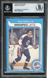Dave Hoyda signed 1979-80 O-Pee-Chee Card #338 OPC Jets BAS Slabbed Auto RARE!! - Bild 1 von 2