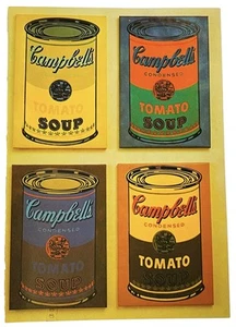 ANDY WARHOL FOUR CAMPBELL’S SOUP CANS $12.88 FOX TROT BOOK PLATES POP ART 1966 - Picture 1 of 15