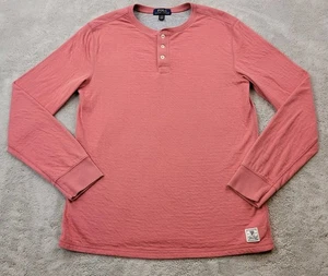 Polo Ralph Lauren Henley Shirt Boys XL 18-20 Pink Long Sleeve Lined Soft Logo - Picture 1 of 9