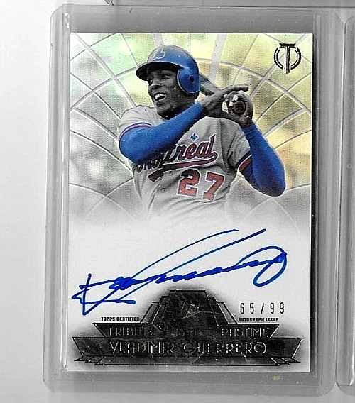 VLADIMIR GUERRERO,SR. 2014 TOPPS TRIBUTE TO THE PASTIME CERTIFIED AUTOGRAPH#/99 - Image 1 of 1