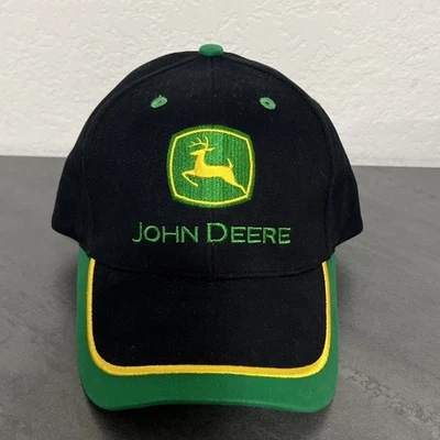 Sombrero John Deere Verde Bordado Logo Negro Correa Ajustable Gorra Foto 1 de 4