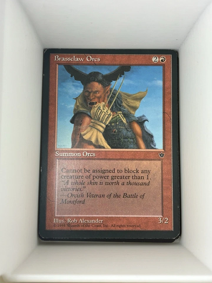Brassclaw Orcs (Glove) - Fallen Empires MTG Magic The Gathering. M14 - Image 1 of 1