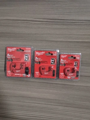  3 Pcs Milwaukee Mini Copper Tubing Cutter - Include  1" , 3/4" And 1/2" - Image 1 of 4