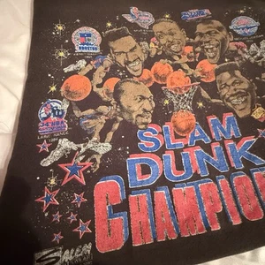 1990 NBA All Star Weekend Miami SLAM DUNK CHAMPIONS Salem Sports Shirt L Vintage - Bild 1 von 20