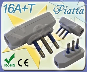 Tapón Blanca Piso 16A Base Grande Para Cable Eléctrico Red Domestica Casa - Imagen 1 de 1