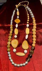 John Lewis Modeschmuck - zwei Halsketten - Naturtöne - Bild 1 von 2