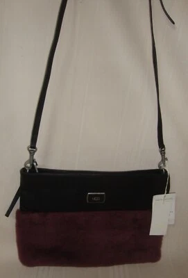 Bandolera sin asas UGG Nico de cuero genuino de piel de oveja NUEVA venta al por menor $215 RARA Foto 1 de 4